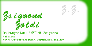 zsigmond zoldi business card